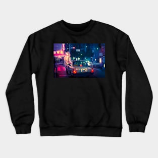 Late night taxi ride Crewneck Sweatshirt